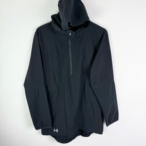UNDER ARMOUR Men’s Like-New Black Hooded 1/4 Zip Jacket